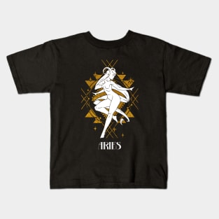 Aries zodiac design Kids T-Shirt